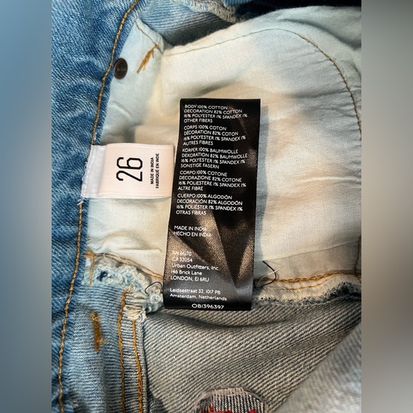 Gently Used BDG Urban Outfitters Women’s Bootleg Jeans with Patches Size 26 - Picture 12 of 12